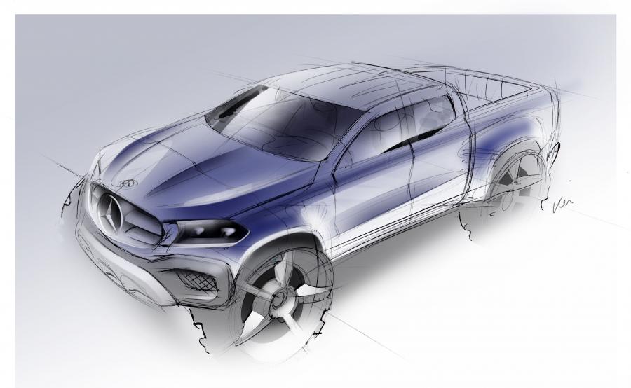 Эскиз Mercedes-Benz X-Class Pure (Br.470) 2017 года  (WW) (фото 4 из 8)